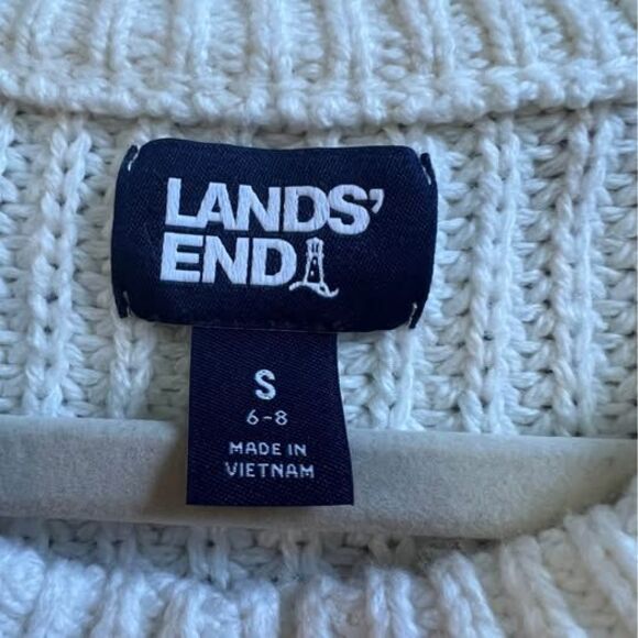 Lands End Chunky Knit Nordic Womans Sweater Ski Outerwear Heavy Knit S - Picture 4 of 5